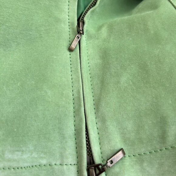 Coldwater Creek Vintage Women's Lime Green Suede Jacket XL - Picture 15 of 16
